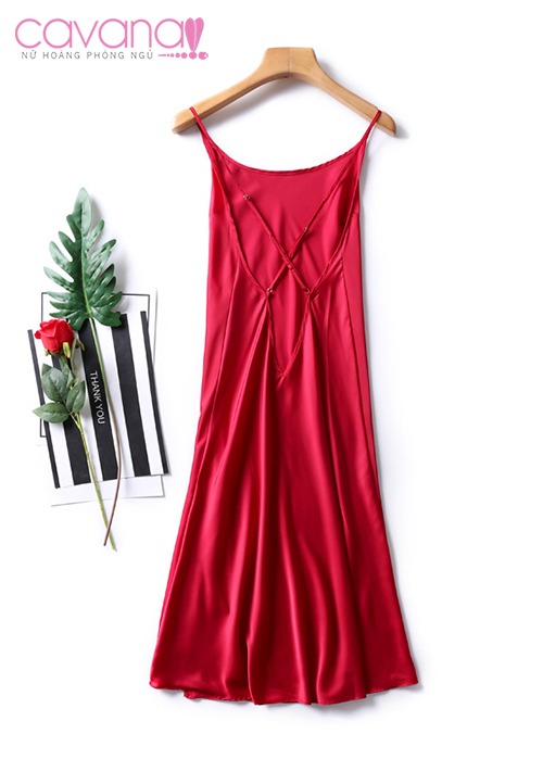 Đầm ngủ gợi cảm Giọt nắng bên thềm - Đỏ Đầm ngủ gợi cảm Giọt nắng bên thềm - Đỏ