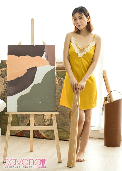 Đầm ngủ gợi cảm Như phút ban đầu- vàng