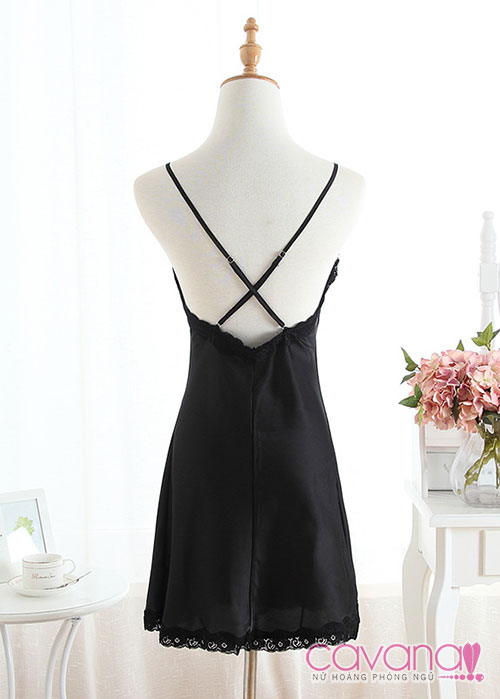 Đầm ngủ quyến rũ Bùa Yêu -  Đen