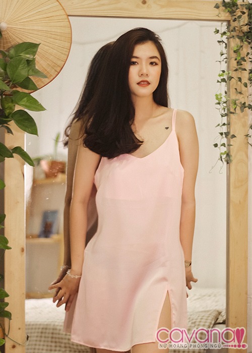 Đầm ngủ quyến rũ Hồng Nhan - Hồng