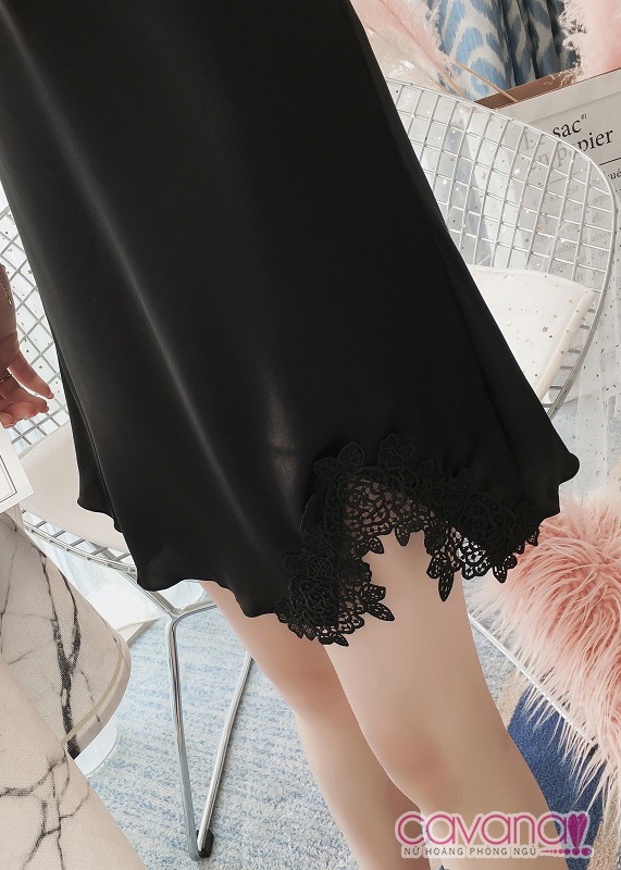 Đầm ngủ quyến rũ Lời của gió - đen