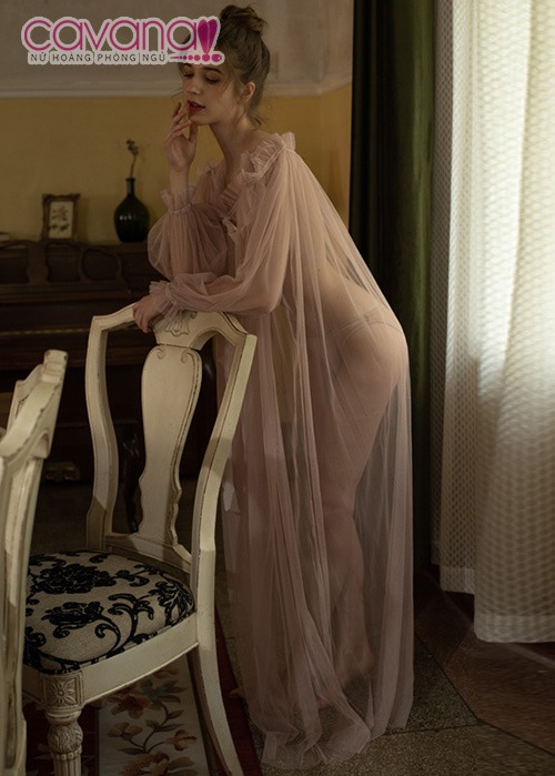 Đầm ngủ siêu mòng Nụ Thường Xuân - Hồng Nhạt