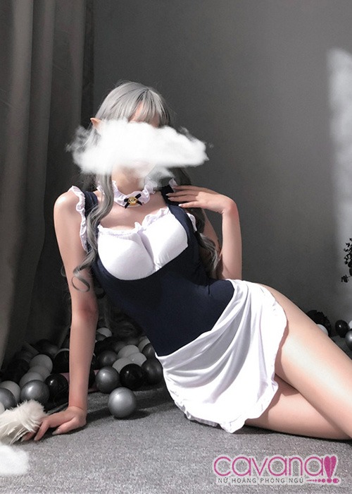 Đồ ngủ cosplay gợi cảm Nàng Hầu Cám Dỗ - Trắng Đồ ngủ cosplay gợi cảm Nàng Hầu Cám Dỗ - Trắng