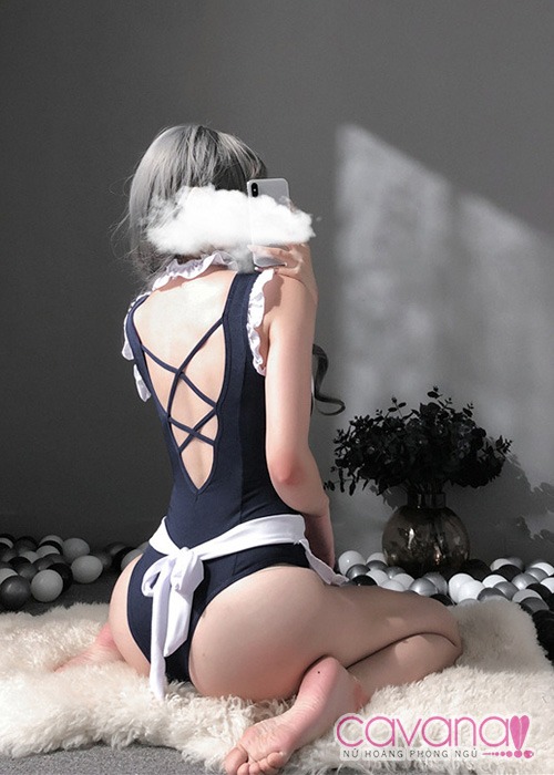Đồ ngủ cosplay gợi cảm Nàng Hầu Cám Dỗ - Trắng Đồ ngủ cosplay gợi cảm Nàng Hầu Cám Dỗ - Trắng