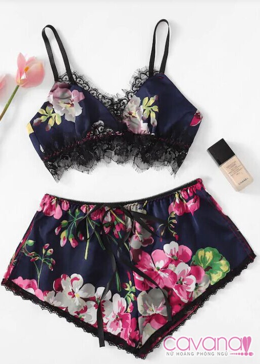 Đồ ngủ gợi cảm Vườn yêu - Xanh