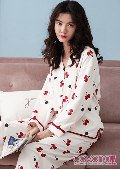 Đồ ngủ nữ Cherry Chín Mọng - Trắng Đồ ngủ nữ Cherry Chín Mọng - Trắng