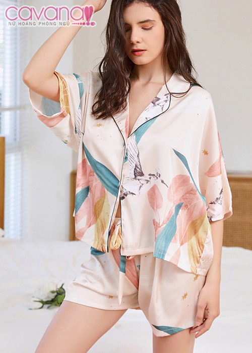 Đồ ngủ Pijama nữ Rừng Nhiệt Đới - Hồng Nhạt