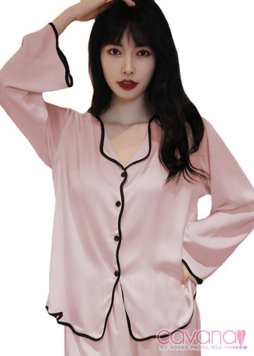 Đồ ngủ Pijama tay dài PJ35 - Hồng Đồ ngủ Pijama tay dài PJ35 - Hồng