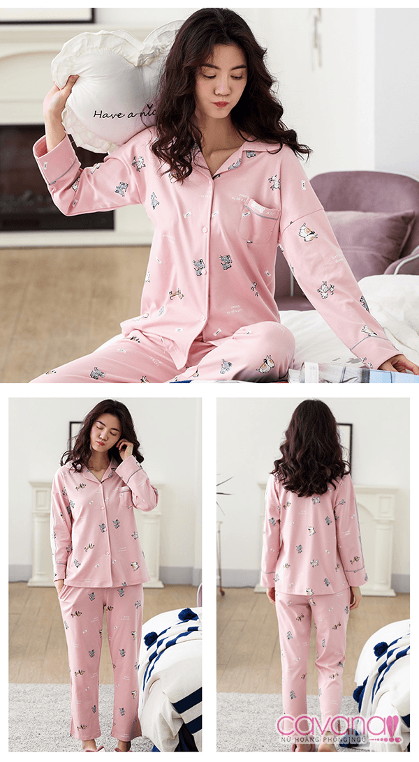 Đồ Pijama nữ Cún Con Đáng Yêu Đồ Pijama nữ Cún Con Đáng Yêu