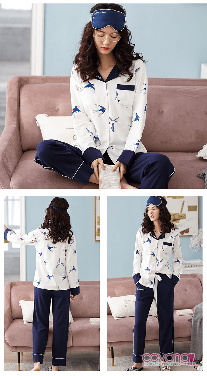 Đồ ngủ Pijama phong cánh Hàn Quốc Én Nhỏ