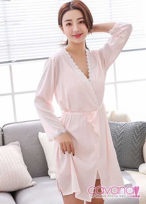 Set đầm ngủ quyến rũ Nụ Tầm Xuân - Hồng Nhạt Set đầm ngủ quyến rũ Nụ Tầm Xuân - Hồng Nhạt