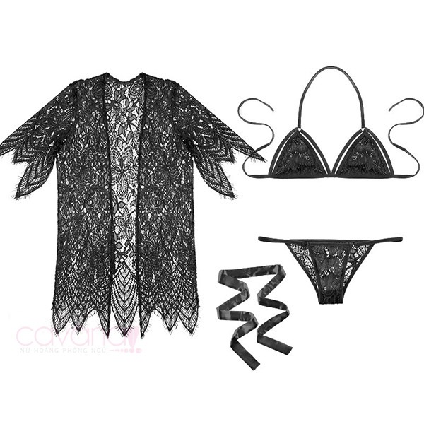 Set đồ ngủ gợi cảm Màu Tình Yêu -  Đen Set đồ ngủ gợi cảm Màu Tình Yêu -  Đen
