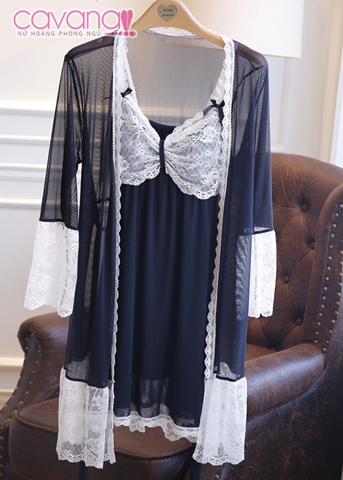 Set đồ ngủ Thiên Thần Tình Yêu - Xanh Đen Set đồ ngủ Thiên Thần Tình Yêu - Xanh Đen