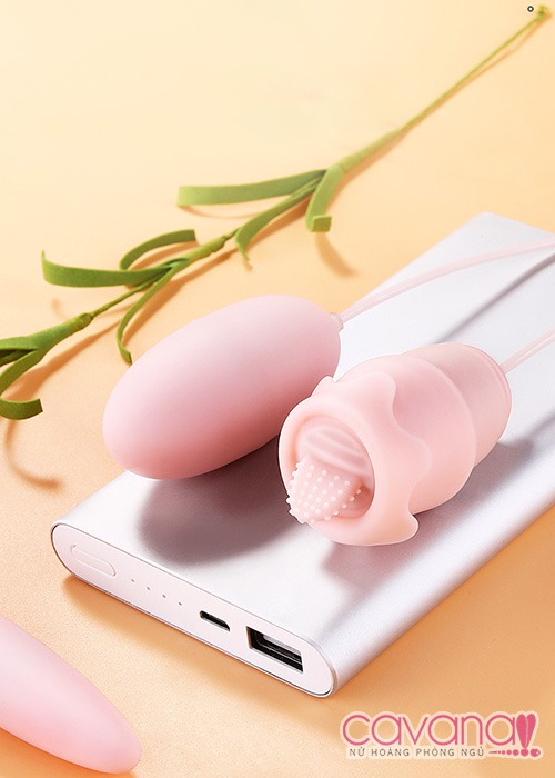 Trứng rung tình yêu kèm lưỡi rung Khoái Lạc Trứng rung tình yêu kèm lưỡi rung Khoái Lạc