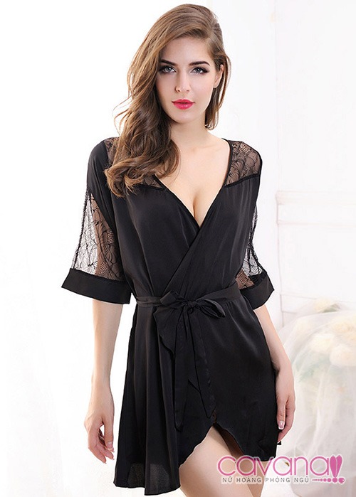 Váy ngủ gợi cảm Dáng Huyền - Đen Váy ngủ gợi cảm Dáng Huyền - Đen
