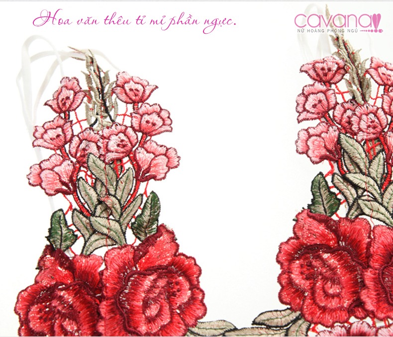 Váy ngủ gợi cảm Tường vy cánh mỏng - Đen