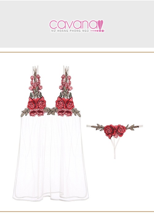Váy ngủ gợi cảm Tường vy cánh mỏng -Trắng Váy ngủ gợi cảm Tường vy cánh mỏng -Trắng