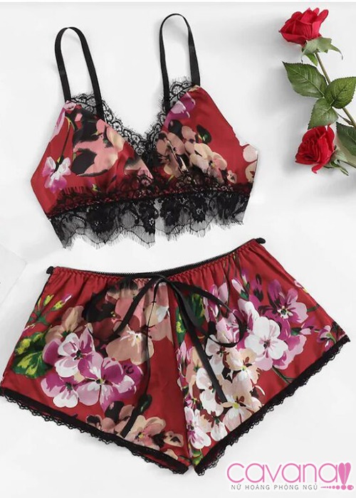 Đồ ngủ gợi cảm Vườn yêu - Đỏ Đồ ngủ gợi cảm Vườn yêu - Đỏ