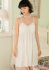 Đầm ngủ 2 dây mặc nhà Nắng Ban Mai - Trắng