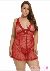 Đầm ngủ Bigsize Dạ Khúc- Đỏ