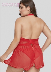 Đầm ngủ Bigsize Sau ánh hoàng hôn-Đỏ