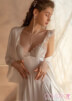 Đầm ngủ hở lưng 2 dây kèm áo khoác Giọt Sương Mong Manh - Trắng