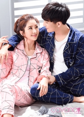 Đồ ngủ đôi Pijama Hồng Xanh Kẻ Sọc Dài