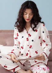 Đồ ngủ nữ Cherry Chín Mọng - Trắng