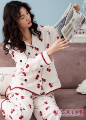 Đồ ngủ nữ Cherry Chín Mọng - Trắng
