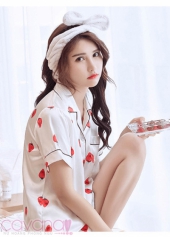 Đồ ngủ Pijama Ngắn Strawberry - Trắng