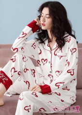 Đồ ngủ Pijama phong cách Hàn Quốc Tim Yêu