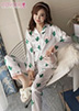 Đồ ngủ pyjama Hoa xương rồng- Trắng