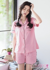 Đồ Pijama đôi PJC01 Hồng Xanh Ngắn