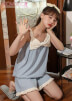 Đồ Pijama mặc nhà Vườn Tình Nhân - Xanh Nhạt